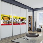 ארון הזזה לבן 3 דלתות